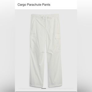 GAP White Cargo Parachute Pants